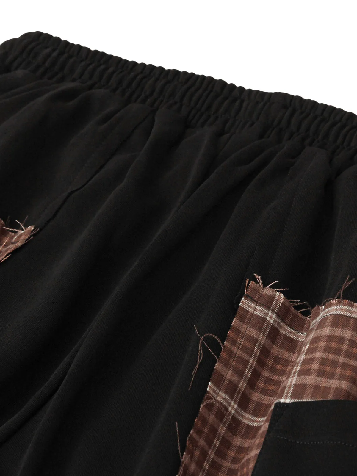 Plaid Patchwork Drawstring Sweatpants sold by Thesupermade product image thumbnail 5