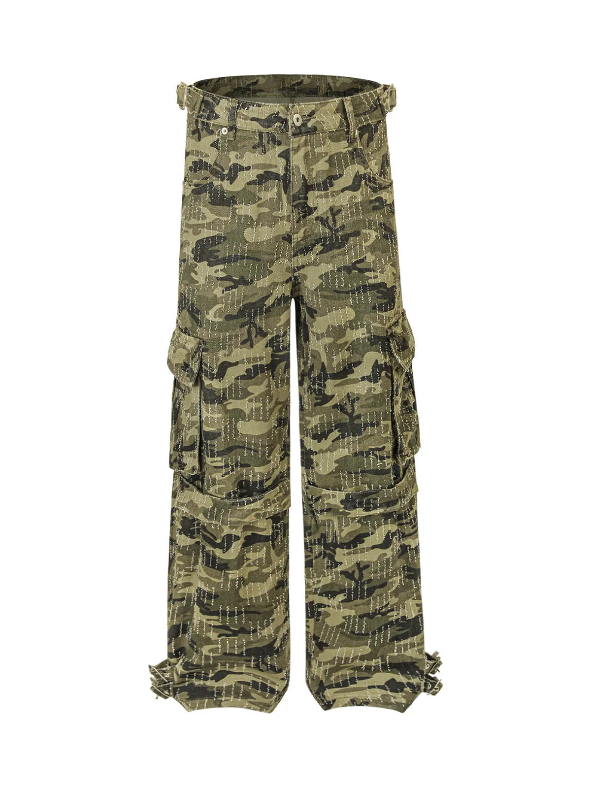 Camouflage Multi-Pocket Cargo Pants sold by Thesupermade product image thumbnail 2
