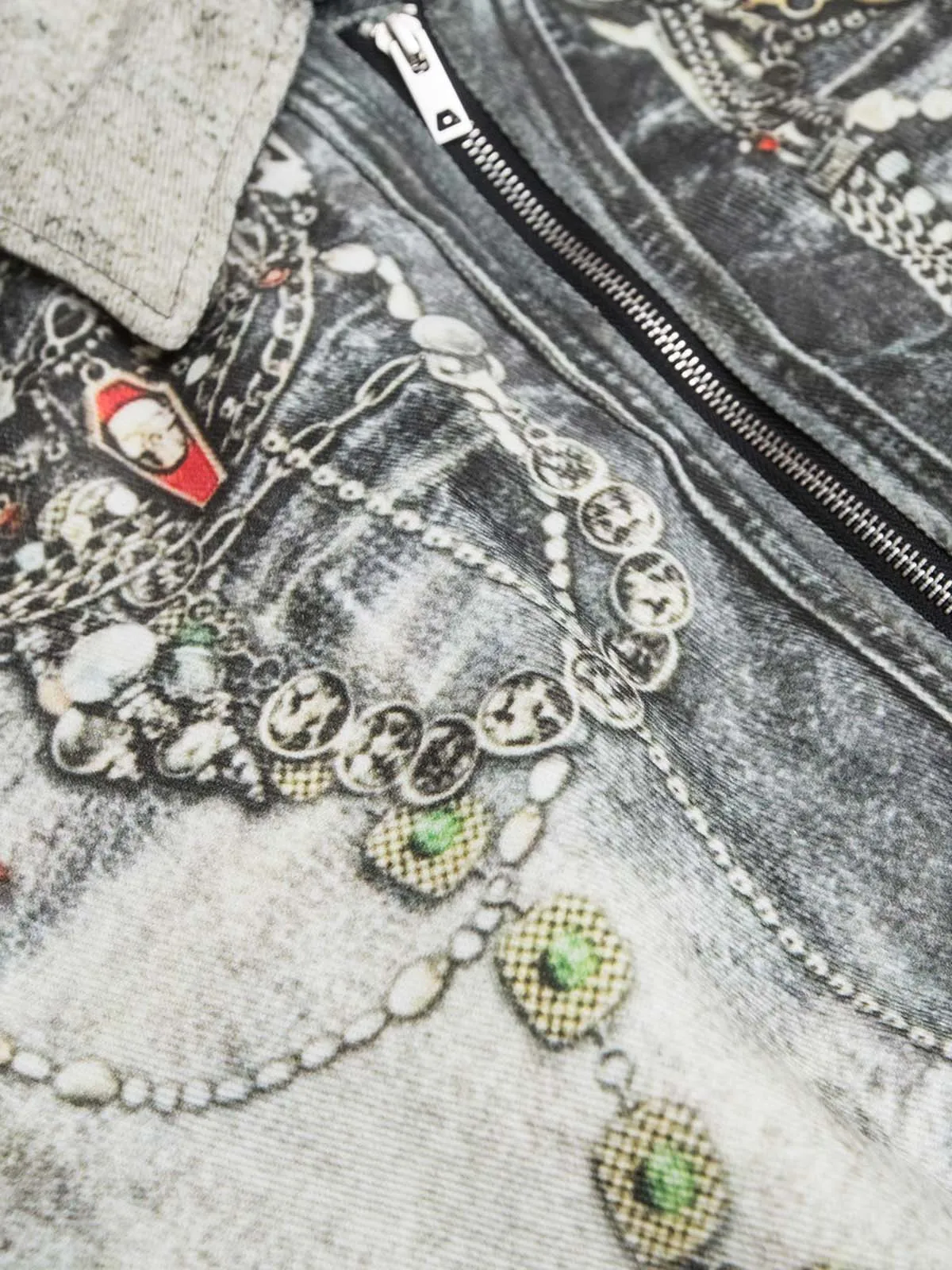 Gradient Ink-Splashed Quilted Bomber Jacket - 2266 sold by Thesupermade product image thumbnail 3