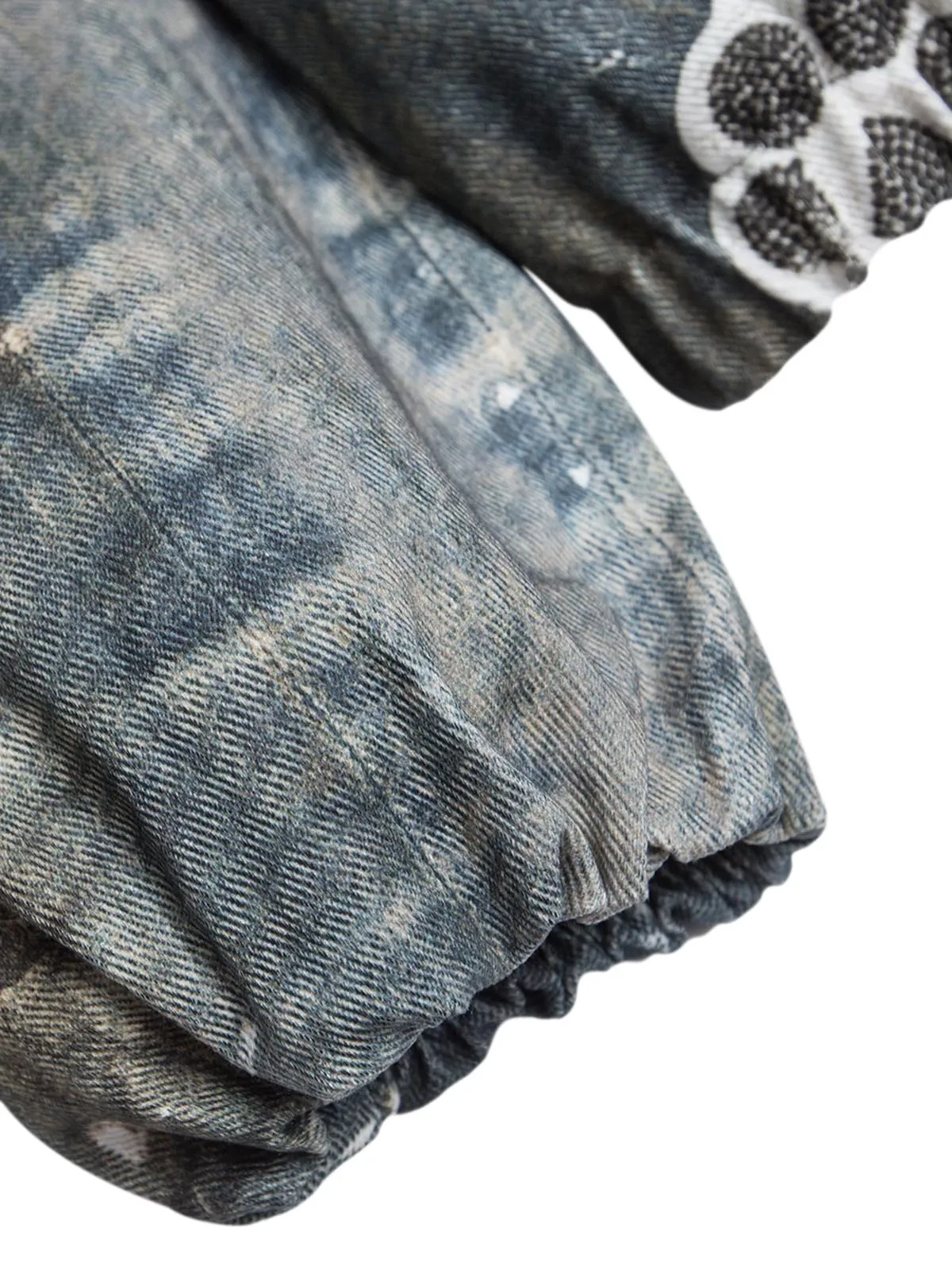 Chain Printed Zip Up Quilted Bomber Jacket sold by Thesupermade product image thumbnail 4