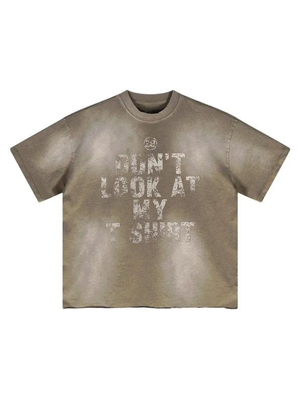 Thesupermade Retro Washed Distressed Print Street Rap T-Shirt - 2156 sold by Thesupermade