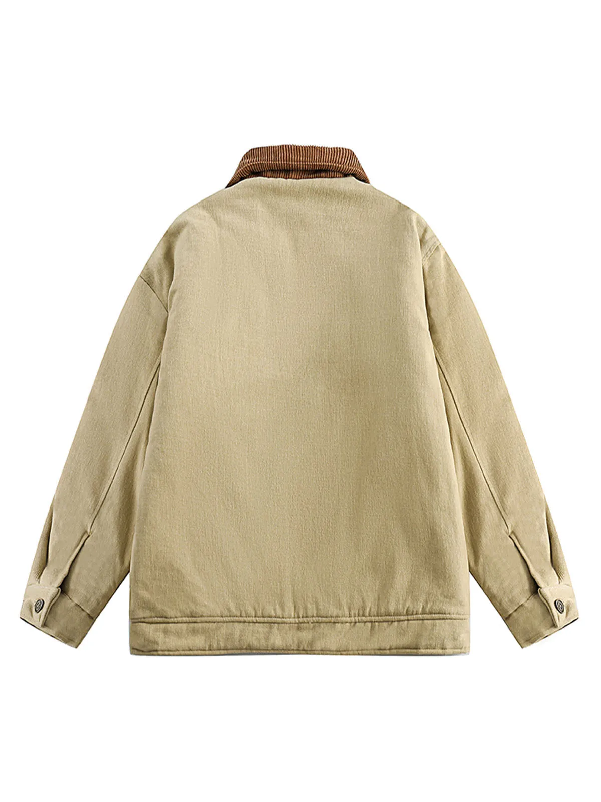 Embroidery Patchwork Print Stand Collar Quilted Barn Jacket sold by Thesupermade product image thumbnail 3