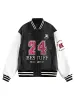 Patchwork Embroidered Leather Bomber Jacket sold by Thesupermade