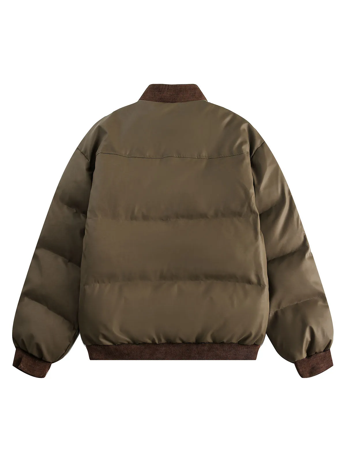 Retro Patchwork Multi Pocket Puffer Bomber Jacket sold by Thesupermade product image thumbnail 4