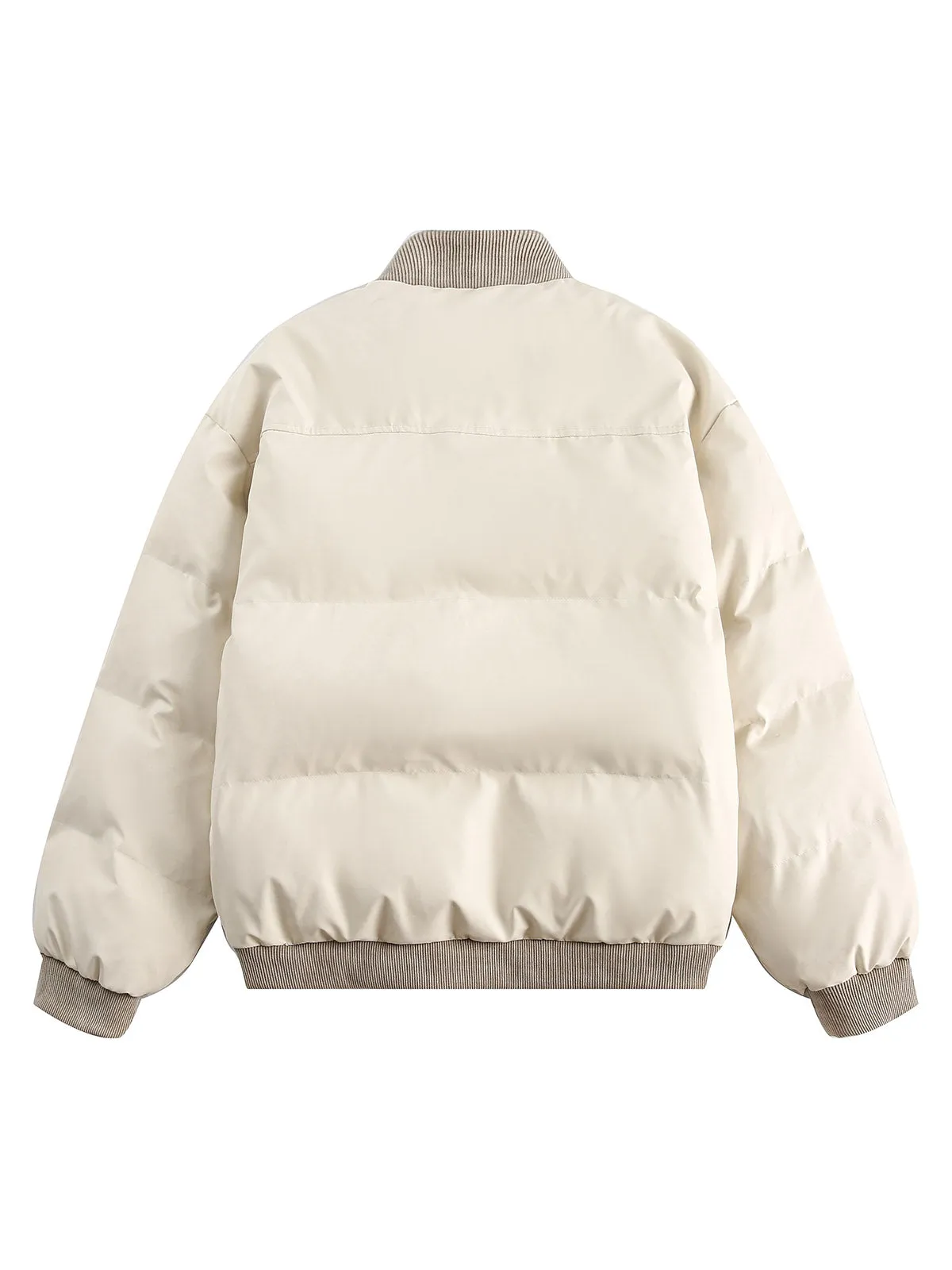 Retro Patchwork Multi Pocket Puffer Bomber Jacket sold by Thesupermade product image thumbnail 3