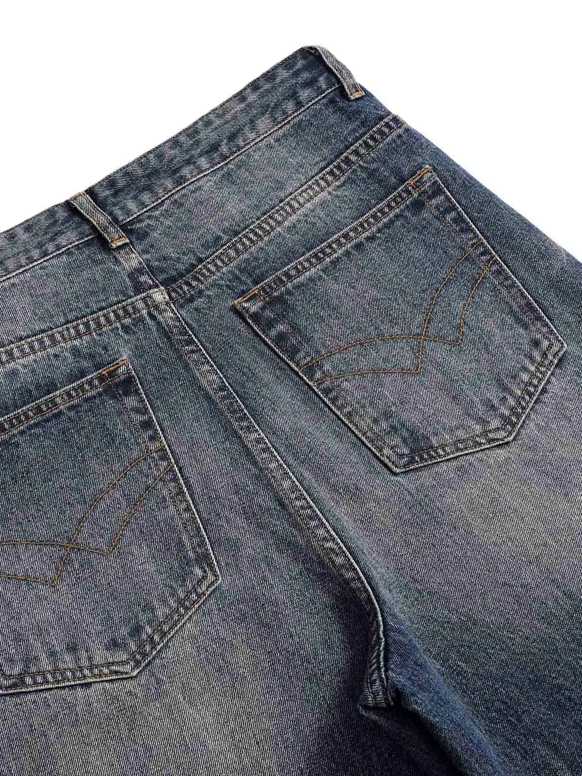 Tie Dyed Wrinkled Effect Straight Jeans sold by Thesupermade product image thumbnail 4