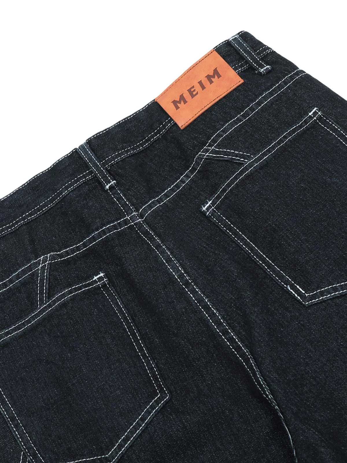 Deconstructed Multi-Pocket Cargo Straight Jeans sold by Thesupermade product image thumbnail 4