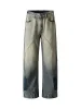 Deconstructed Ankle Loop Straight Jeans sold by Thesupermade