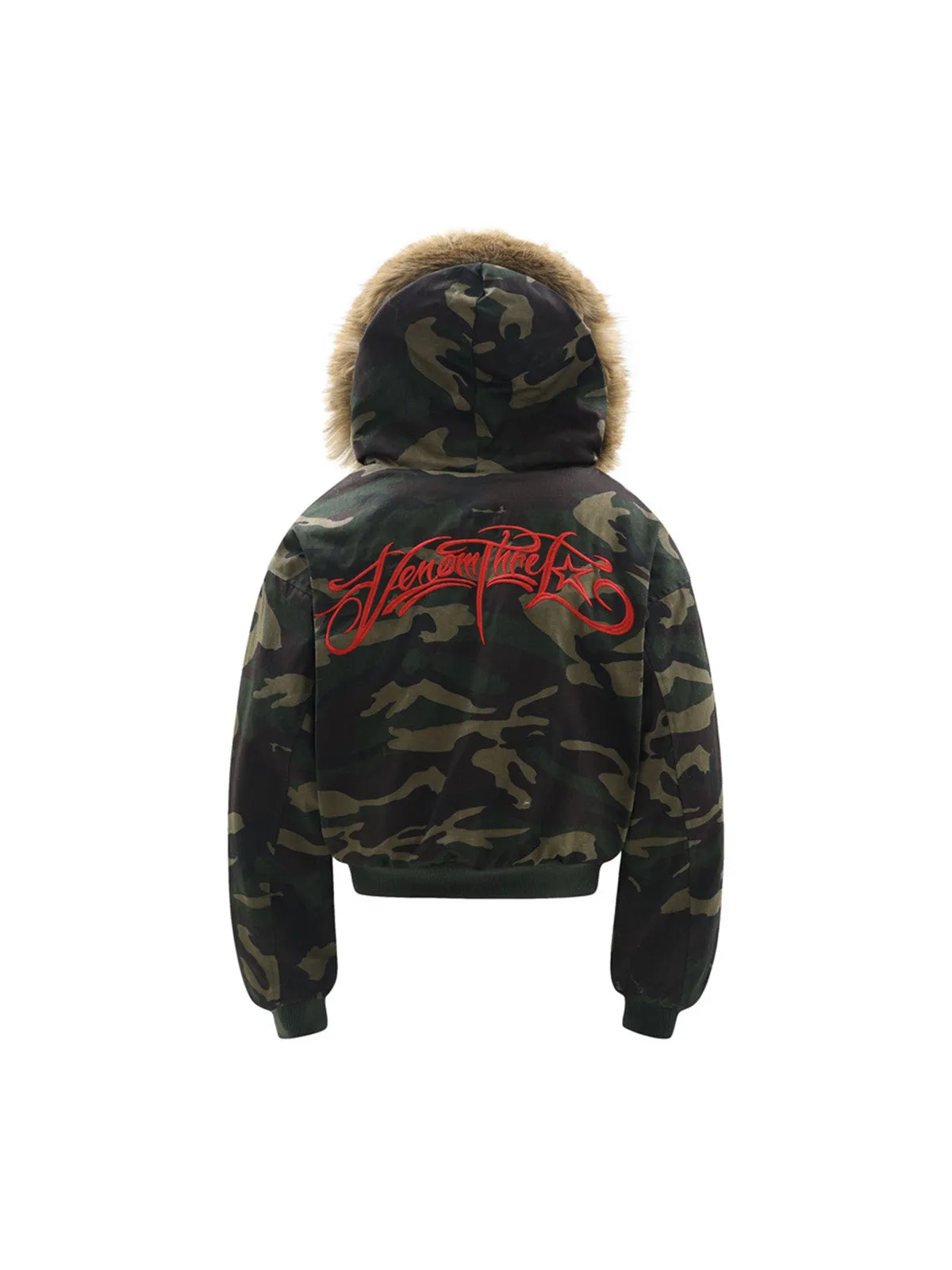 Embroidered Detachable Fur Hooded Jacket - 2546 sold by Thesupermade product image thumbnail 2