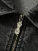 Wasteland Embroidered Print Rivet Denim Jacket sold by Thesupermade