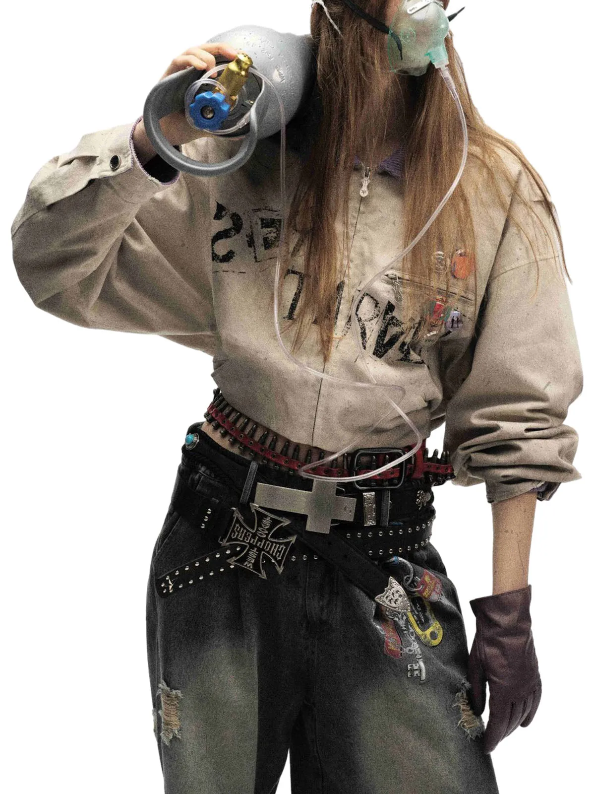 Retro Badge Dirty Dye Detroit Jacket sold by Thesupermade product image thumbnail 2