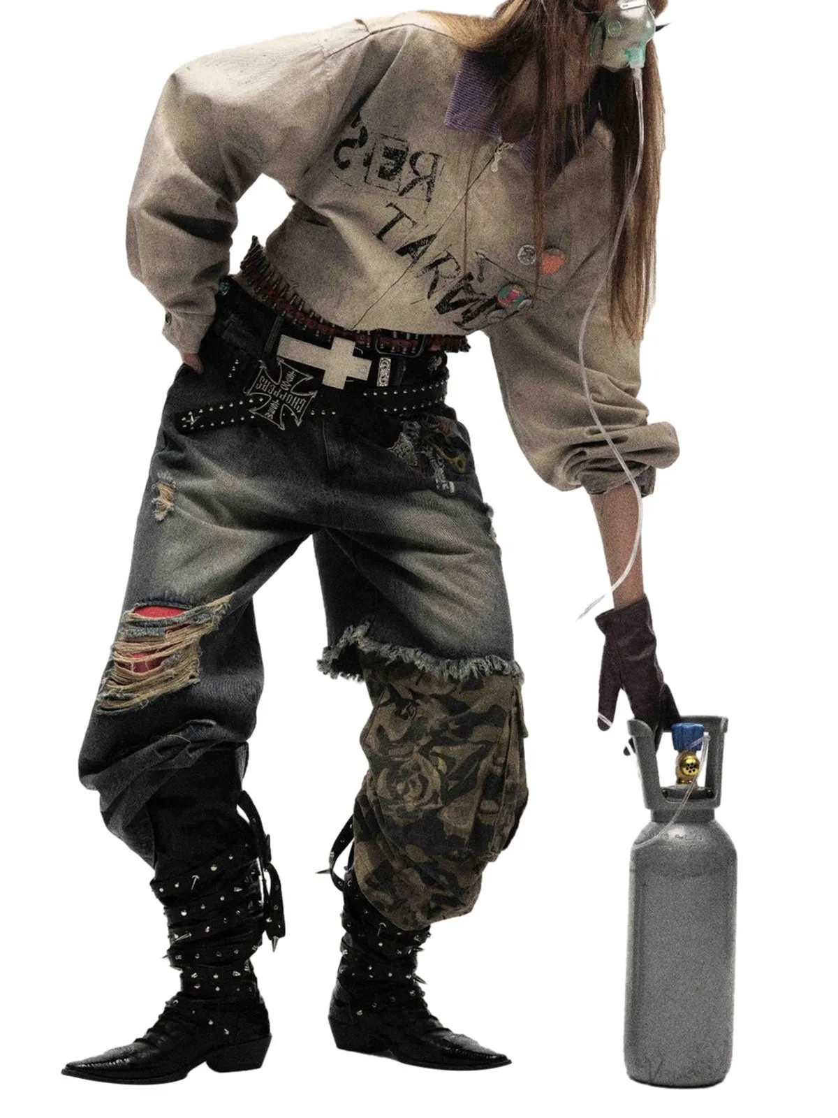 Retro Badge Dirty Dye Detroit Jacket sold by Thesupermade product image thumbnail 3