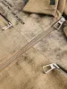 Distressed Double-layer Collar Workwear Jacket sold by Thesupermade
