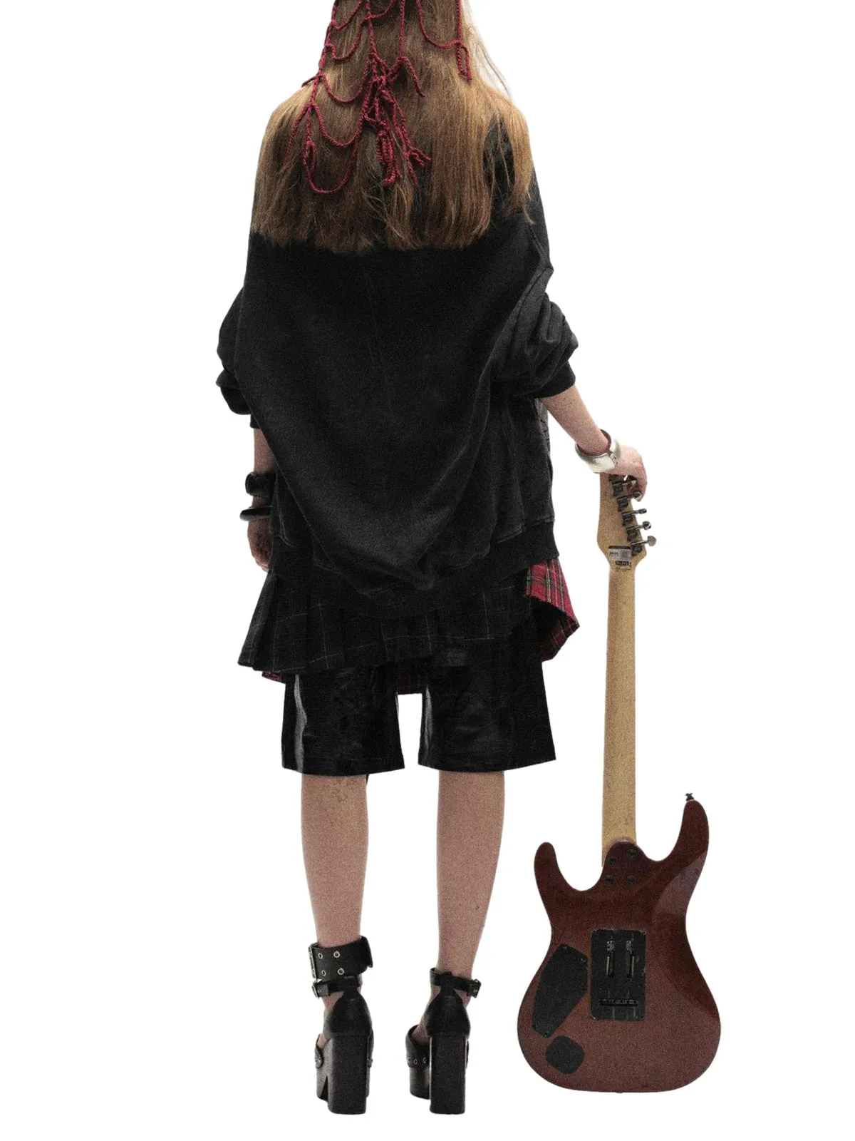 Washed Star Print Full Zipper Hoodie sold by Thesupermade product image thumbnail 4