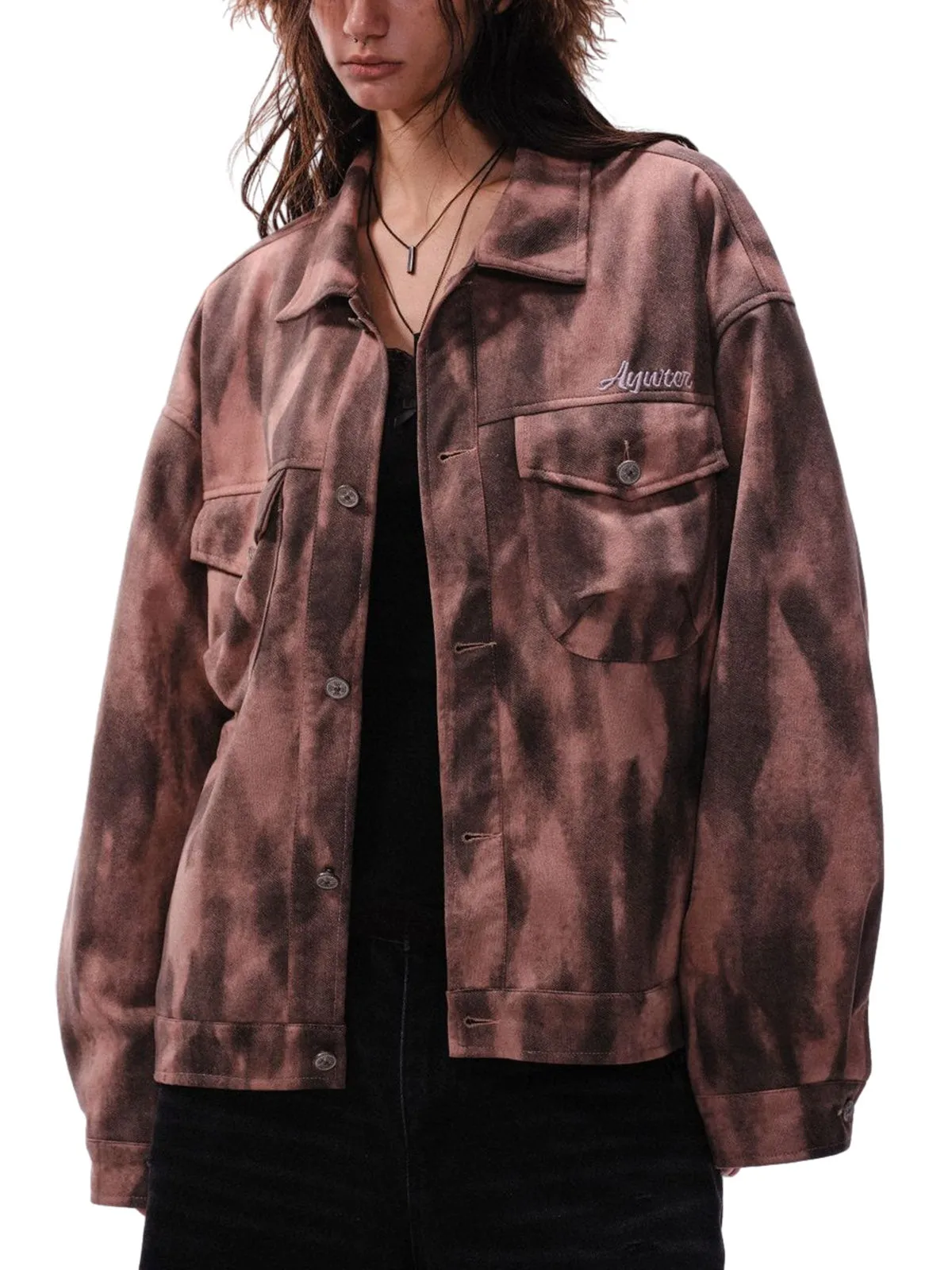 Dark Graffiti Suede Utility Jacket sold by Thesupermade product image thumbnail 3