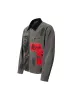 Wasteland Style Portrait Print Patchwork Barn Jacket sold by Thesupermade