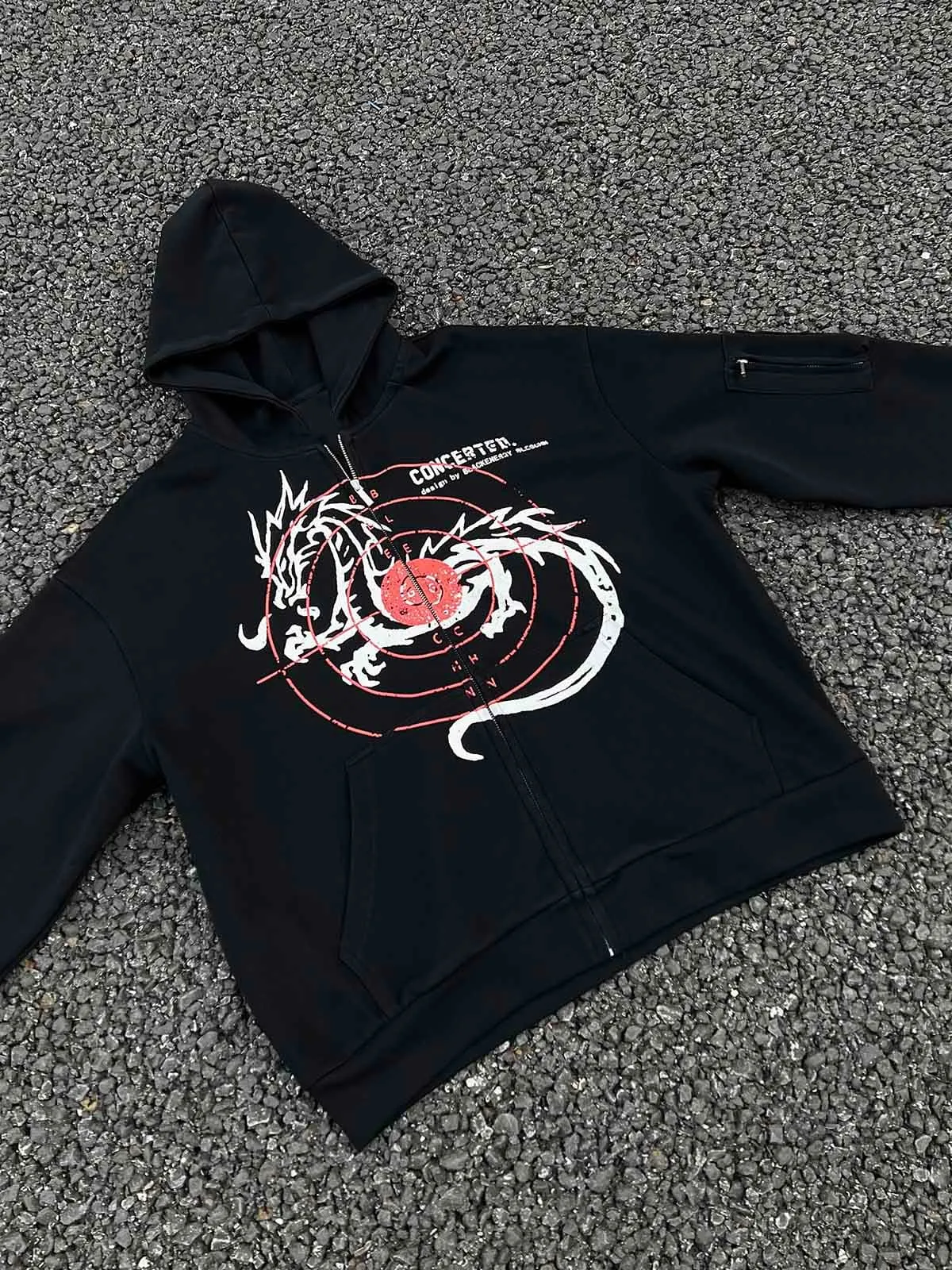 Dark Horse Print Cardigan Zip Up Hoodie sold by Thesupermade product image thumbnail 3