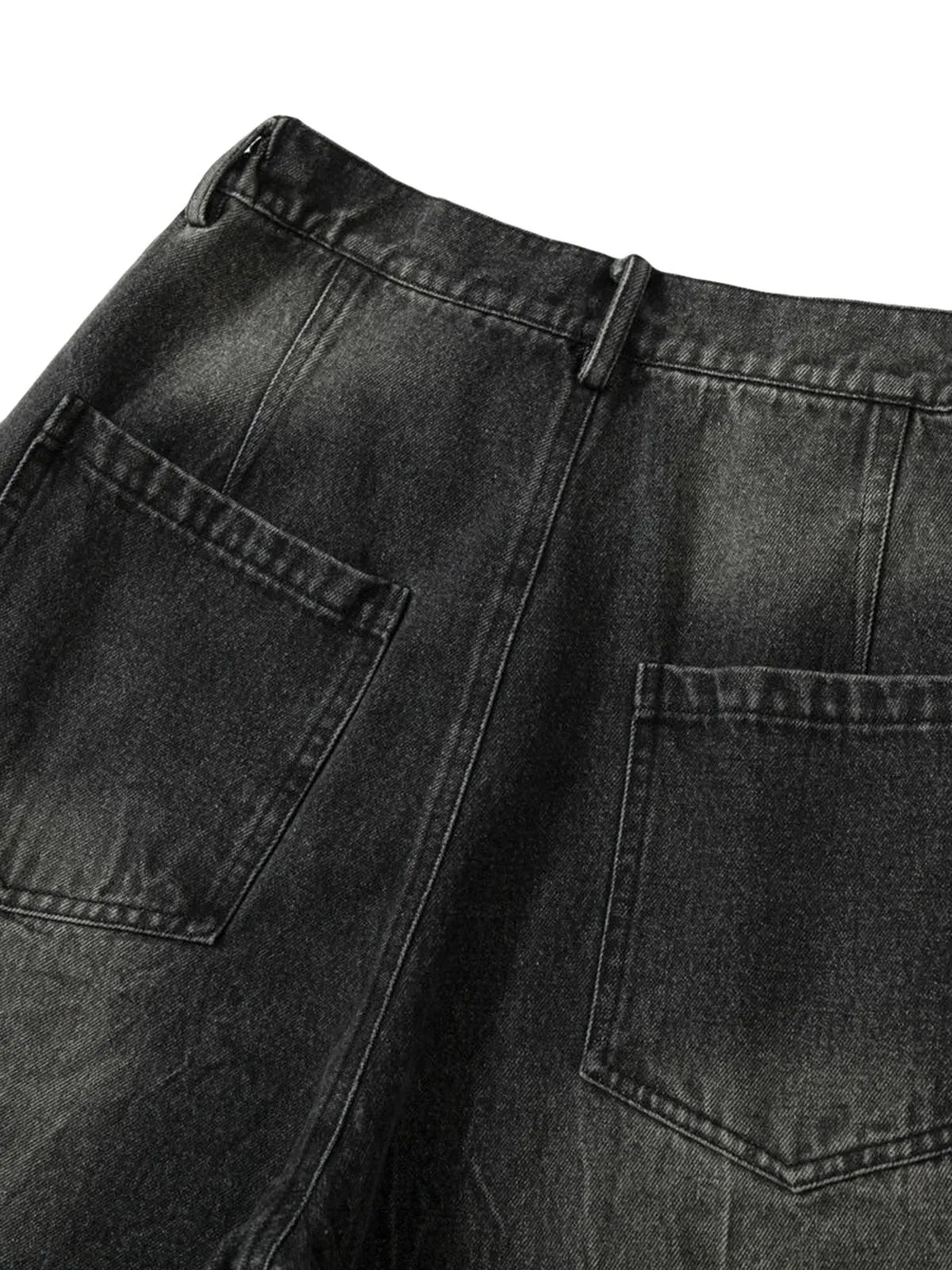 Distressed Striped Side Chain Patchwork Ripped Straight Jeans - 2391 sold by Thesupermade product image thumbnail 5