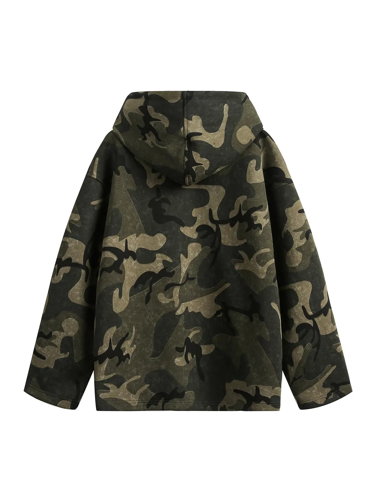 Vintage Camouflage Flame Heart Print Hoodie sold by Thesupermade product image thumbnail 2
