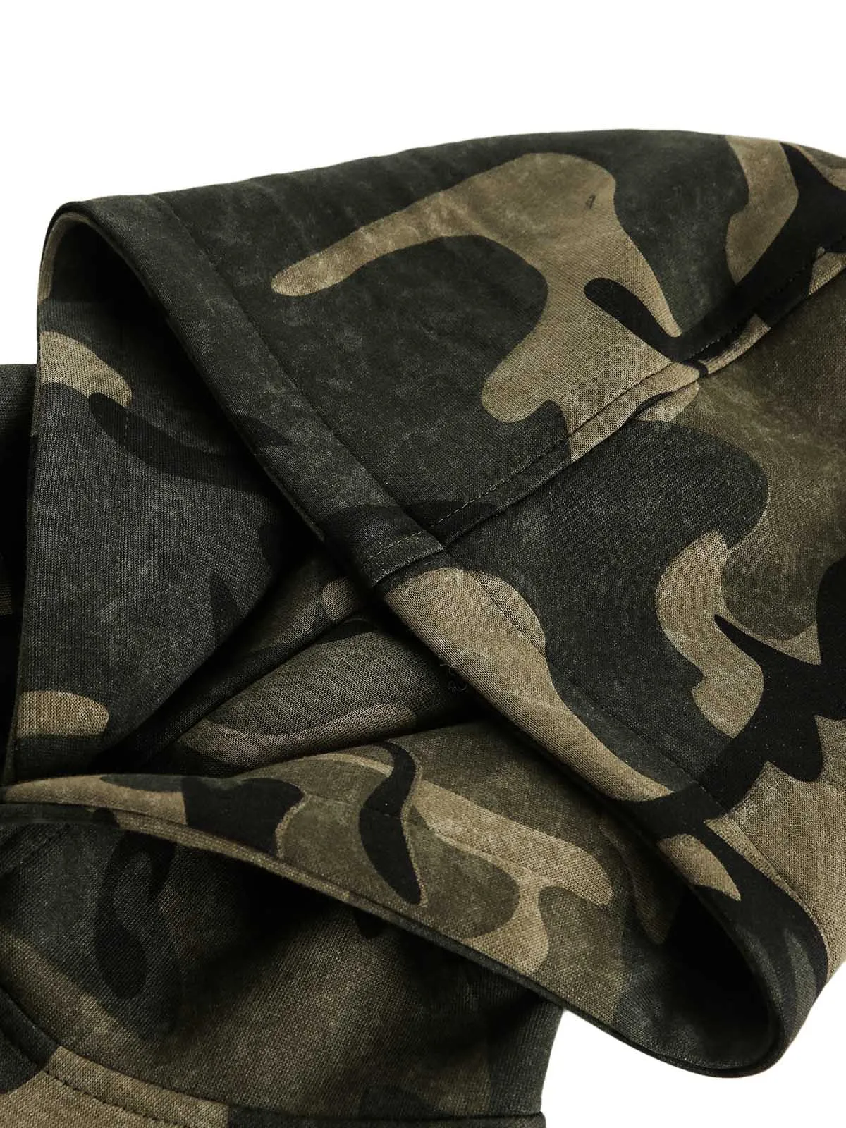 Vintage Camouflage Flame Heart Print Hoodie sold by Thesupermade product image thumbnail 3