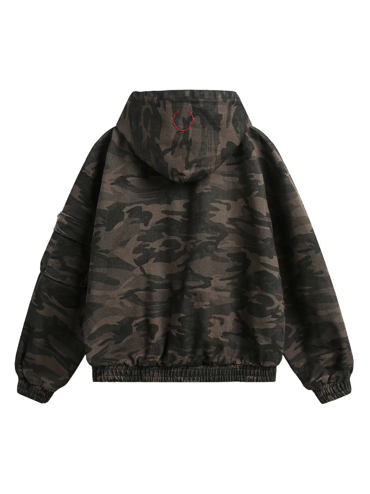 Deconstructed Camouflage Workwear Cardigan Hooded Jacket - 2290 sold by Thesupermade product image thumbnail 2