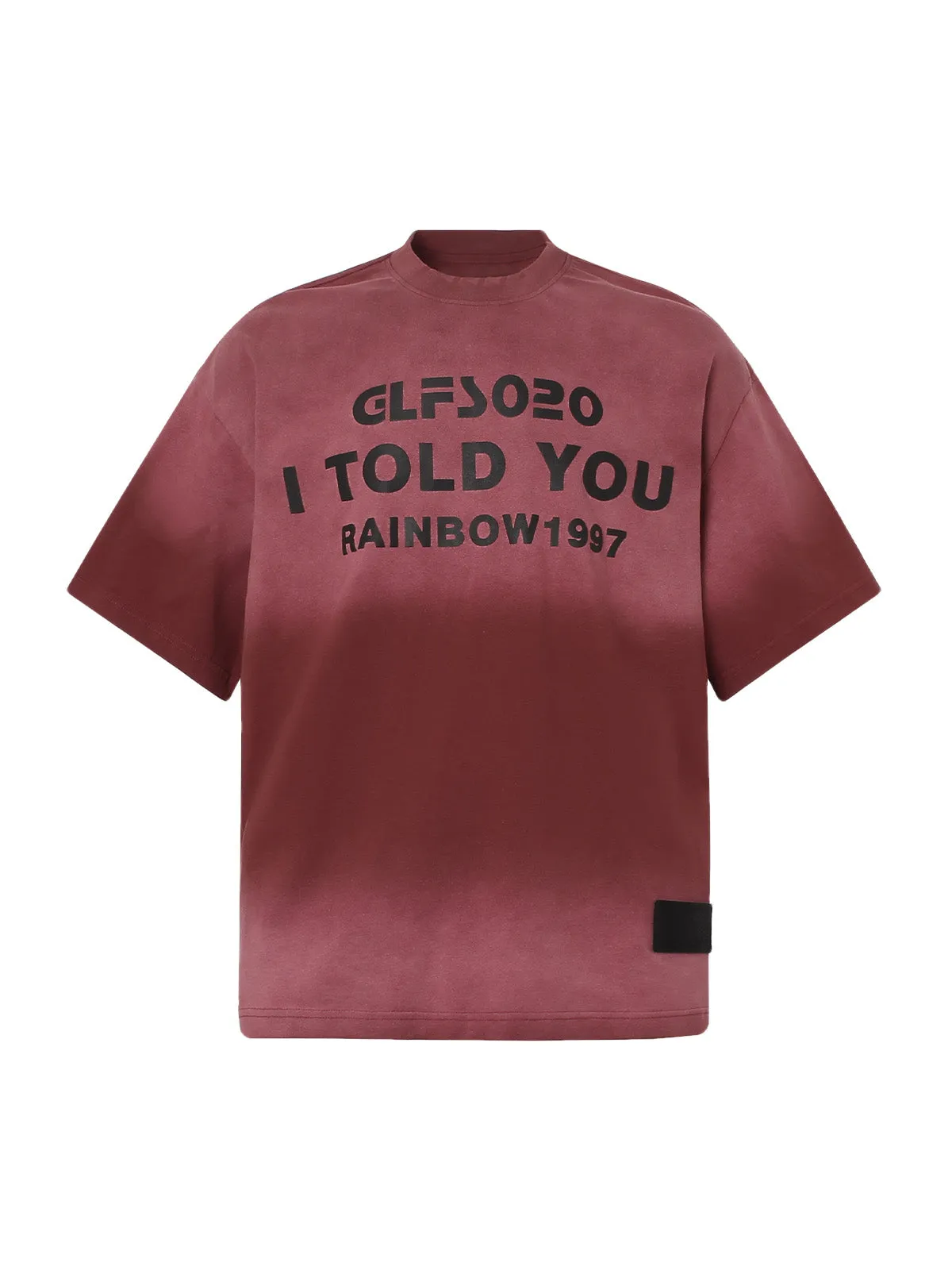 Distressed Gradient Lettering Print T-shirt sold by Thesupermade product image thumbnail 2