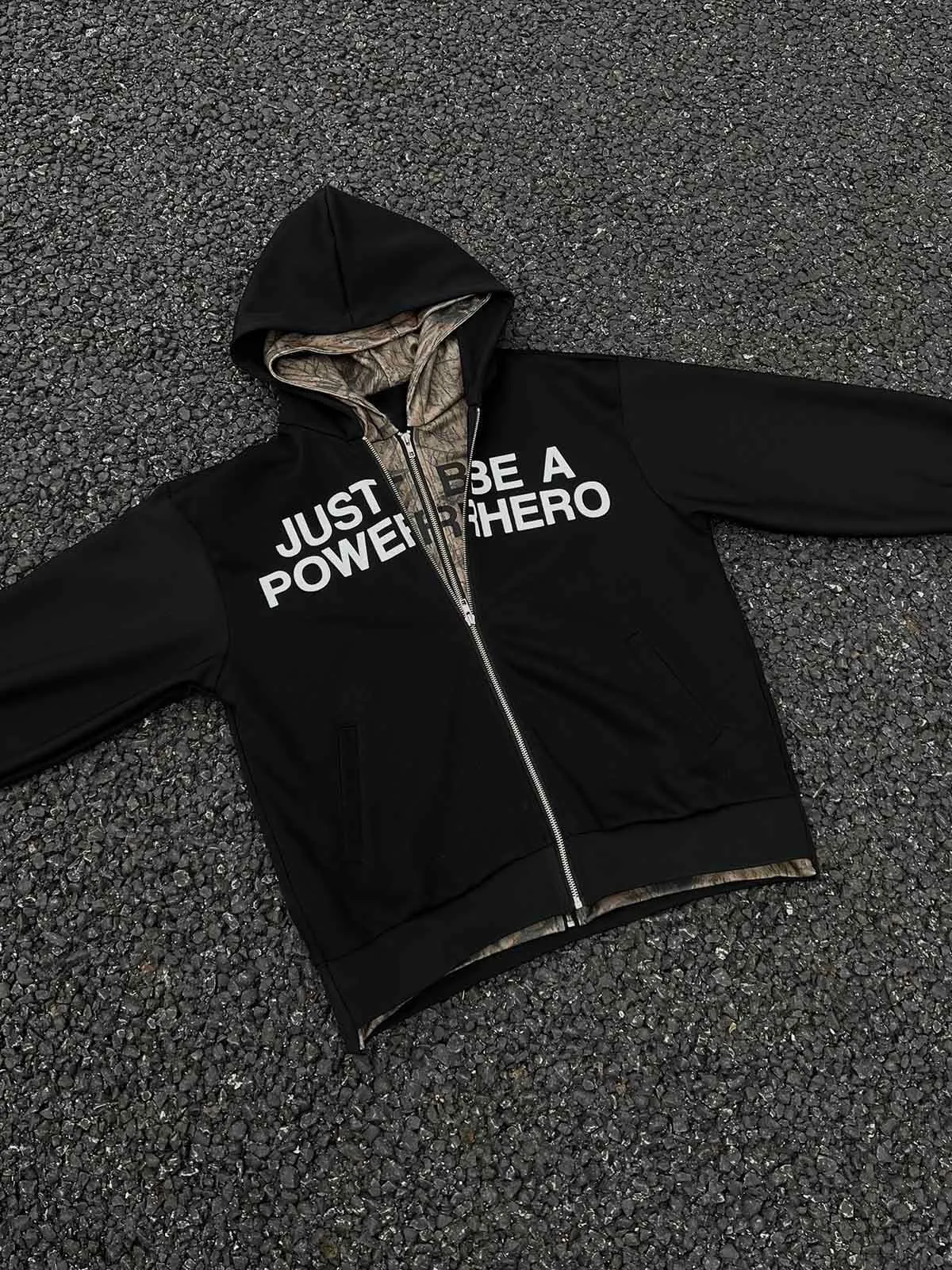 Camouflage Patchwork Faux Two-Piece Print Hooded Sweatshirt sold by Thesupermade product image thumbnail 4