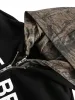 Camouflage Patchwork Faux Two-Piece Print Hooded Sweatshirt sold by Thesupermade