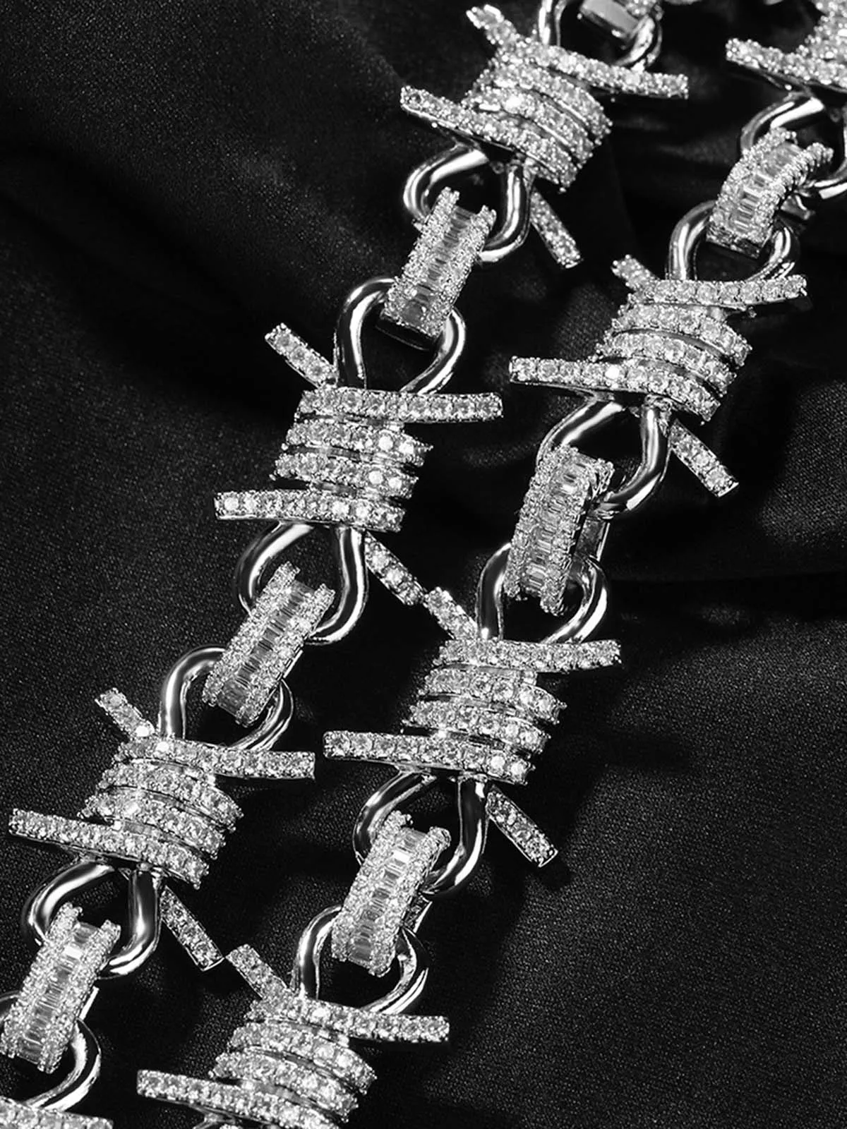 Punk Style Knot Hotfix Rhinestone Bracelet sold by Thesupermade product image thumbnail 5