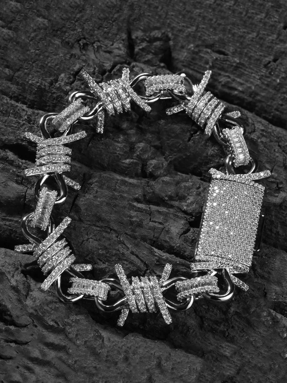 Punk Style Knot Hotfix Rhinestone Bracelet sold by Thesupermade product image thumbnail 2