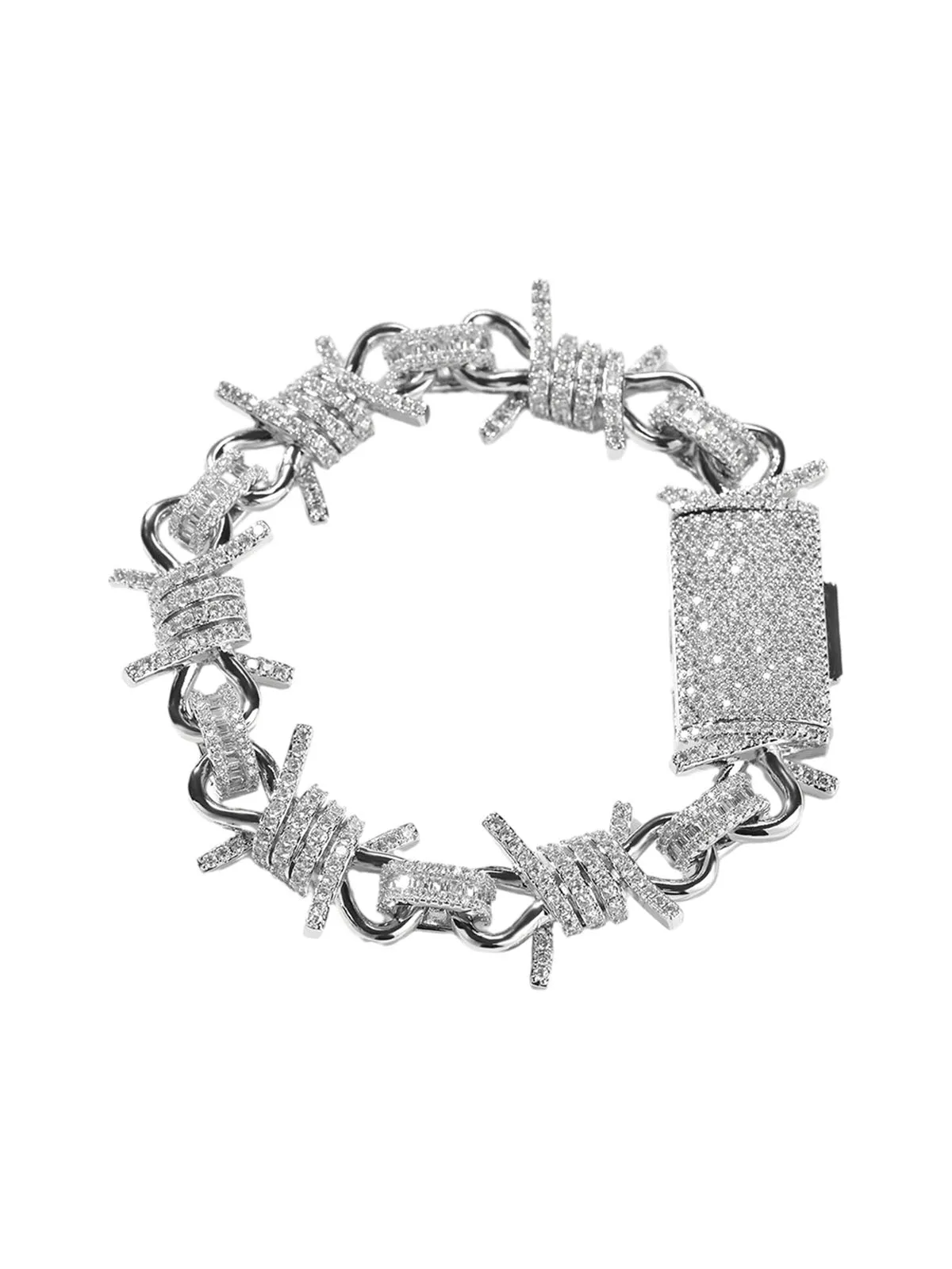 Punk Style Knot Hotfix Rhinestone Bracelet sold by Thesupermade
