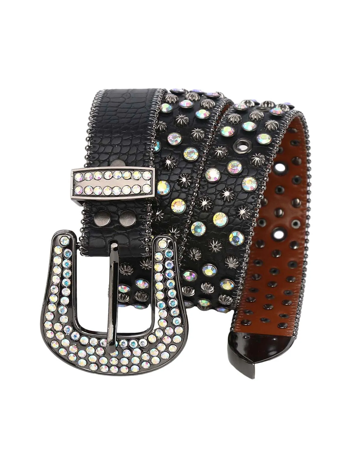 Punk Style Metal Hotfix Rhinestone Belt sold by Thesupermade product image thumbnail 3