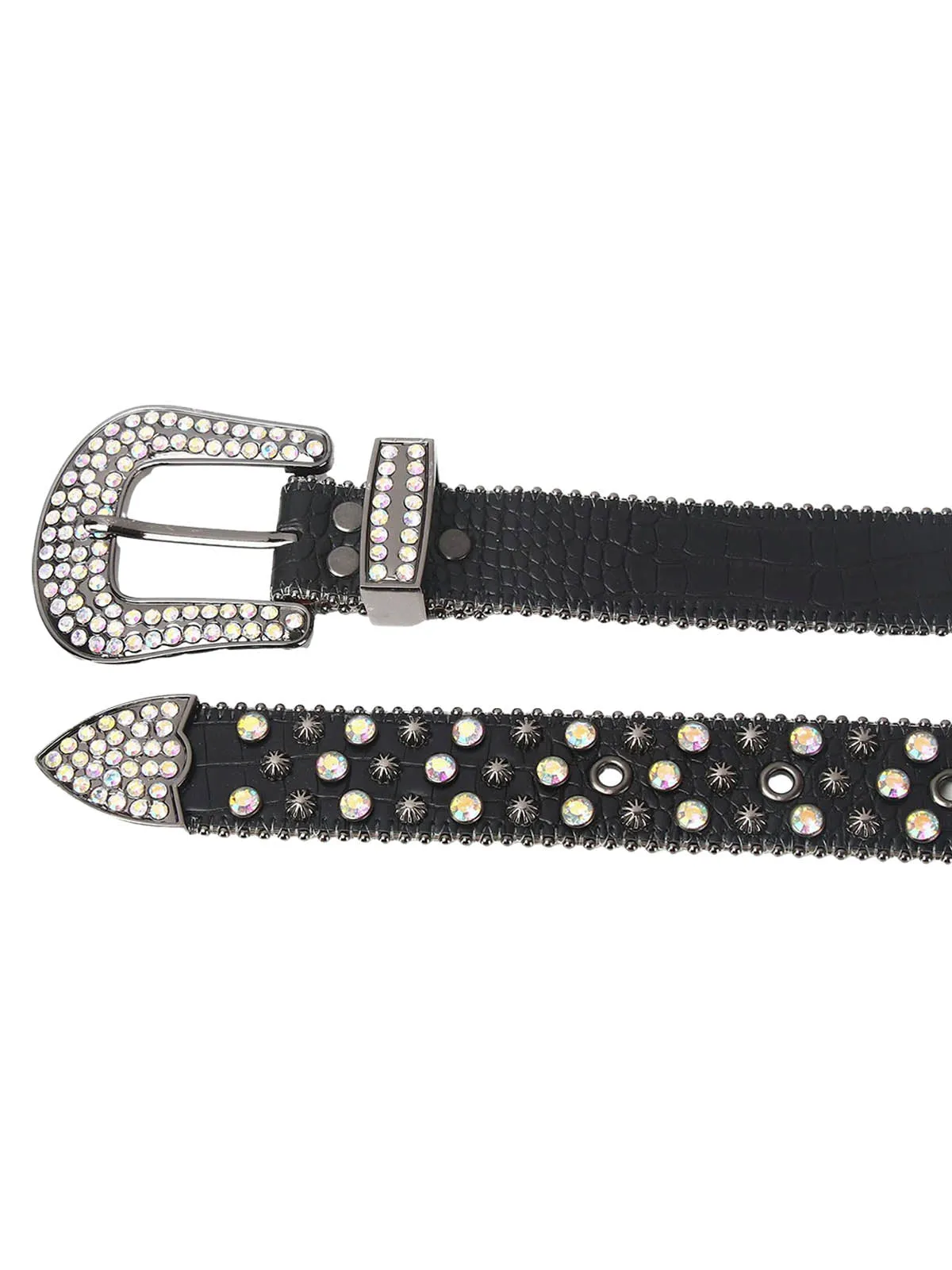 Punk Style Metal Hotfix Rhinestone Belt sold by Thesupermade product image thumbnail 5