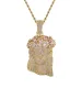 Rhinestone Hotfix Jesus Pendant Copper Necklace - 2441 sold by Thesupermade