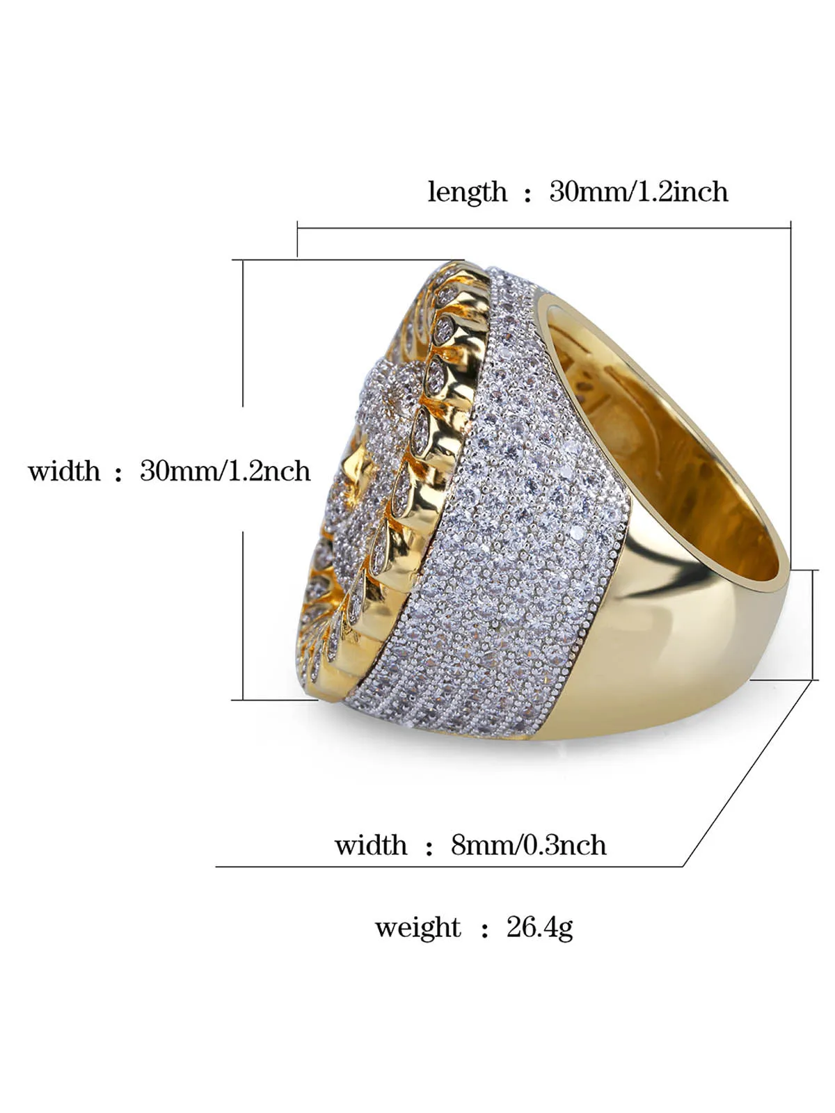 Jesus Zircon Copper Ring sold by Thesupermade product image thumbnail 5