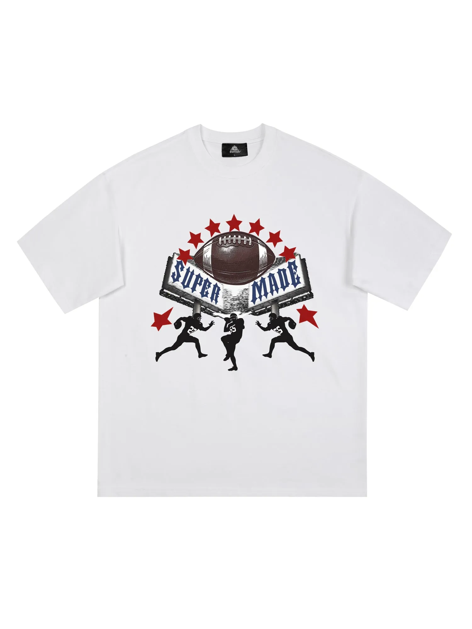Super Bowl Football Print T-Shirt sold by Thesupermade product image thumbnail 2