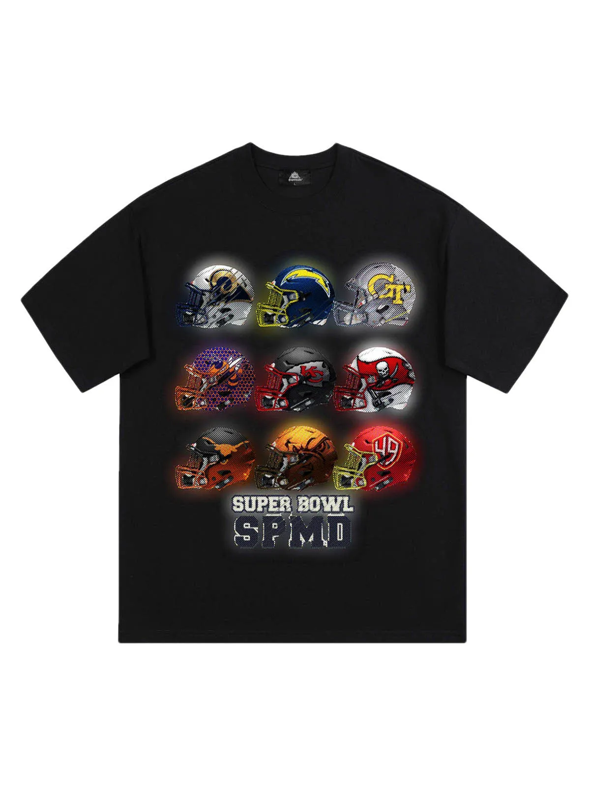 Super Bowl Football Helmet Print T-shirt - 2310 sold by Thesupermade