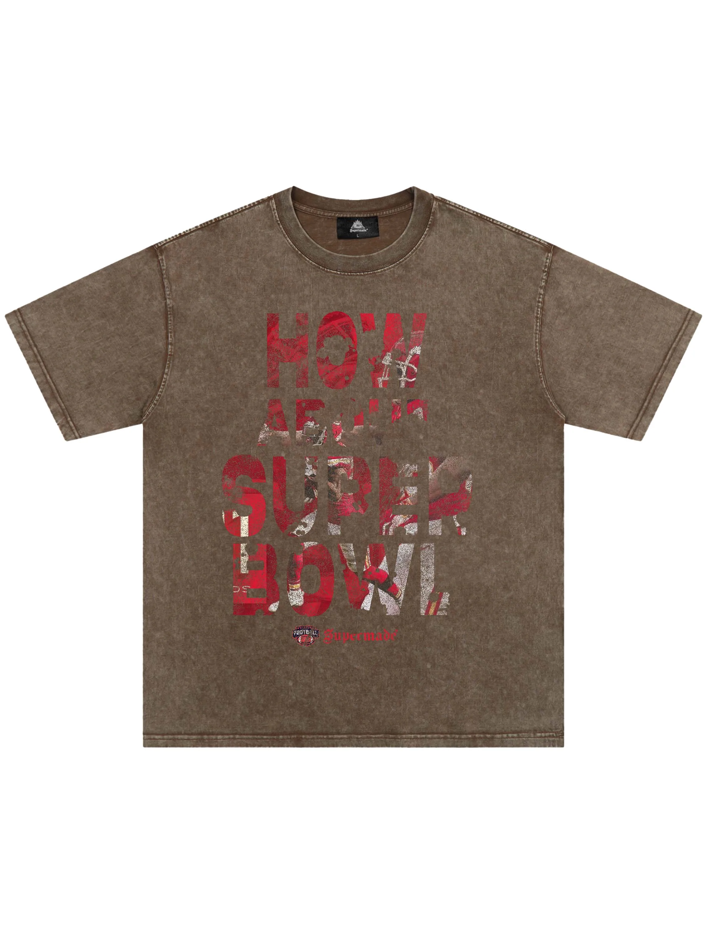 Original Distressed Letters Super Bowl Football Game T-shirt - 2308 sold by Thesupermade product image thumbnail 3