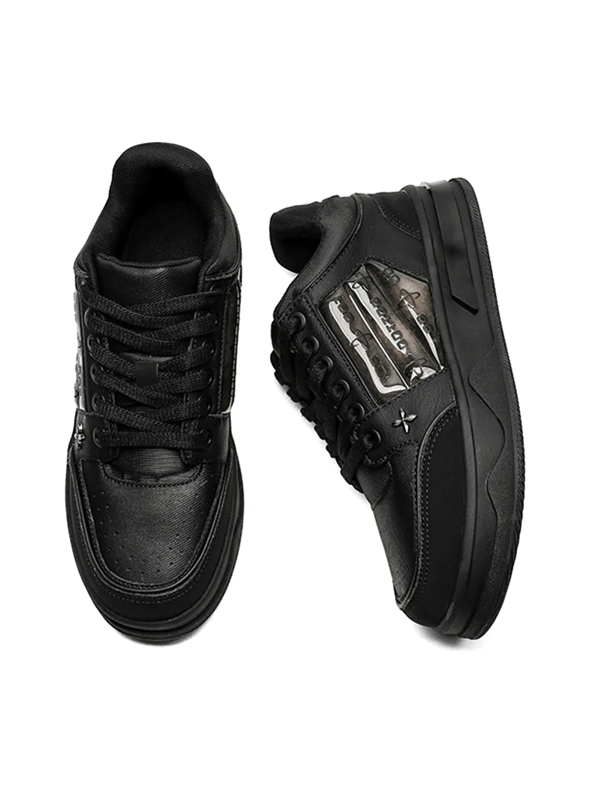 Dark Embroidered Letters Skate Shoes sold by Thesupermade product image thumbnail 3