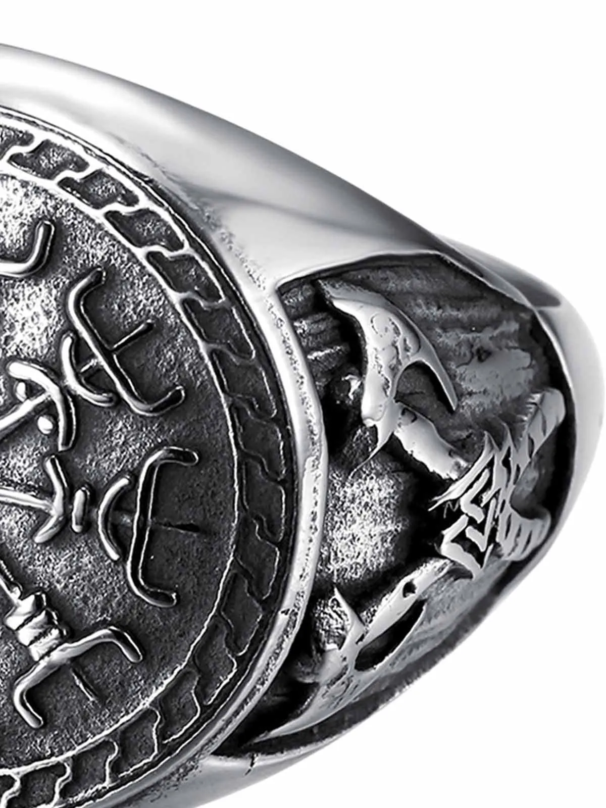 Engraved Stainless Steel Ring sold by Thesupermade product image thumbnail 3