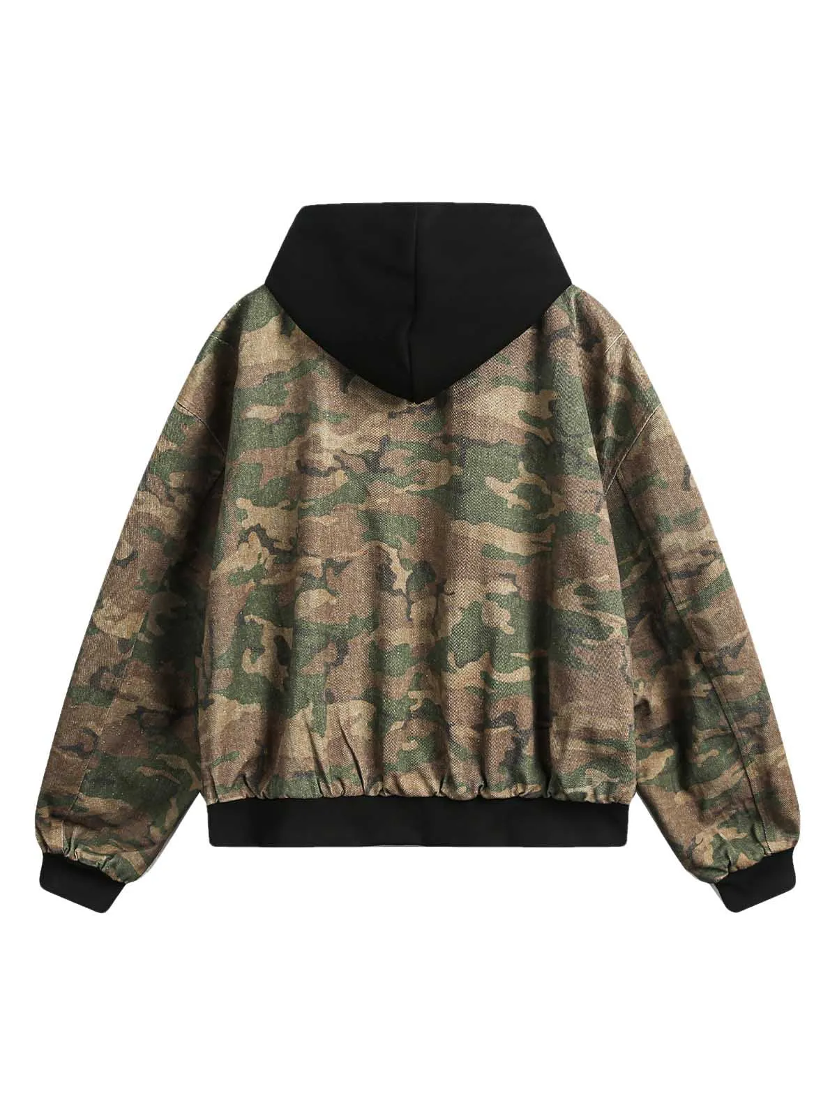 Camouflage Faux Two-Piece Hooded Jacket sold by Thesupermade product image thumbnail 3