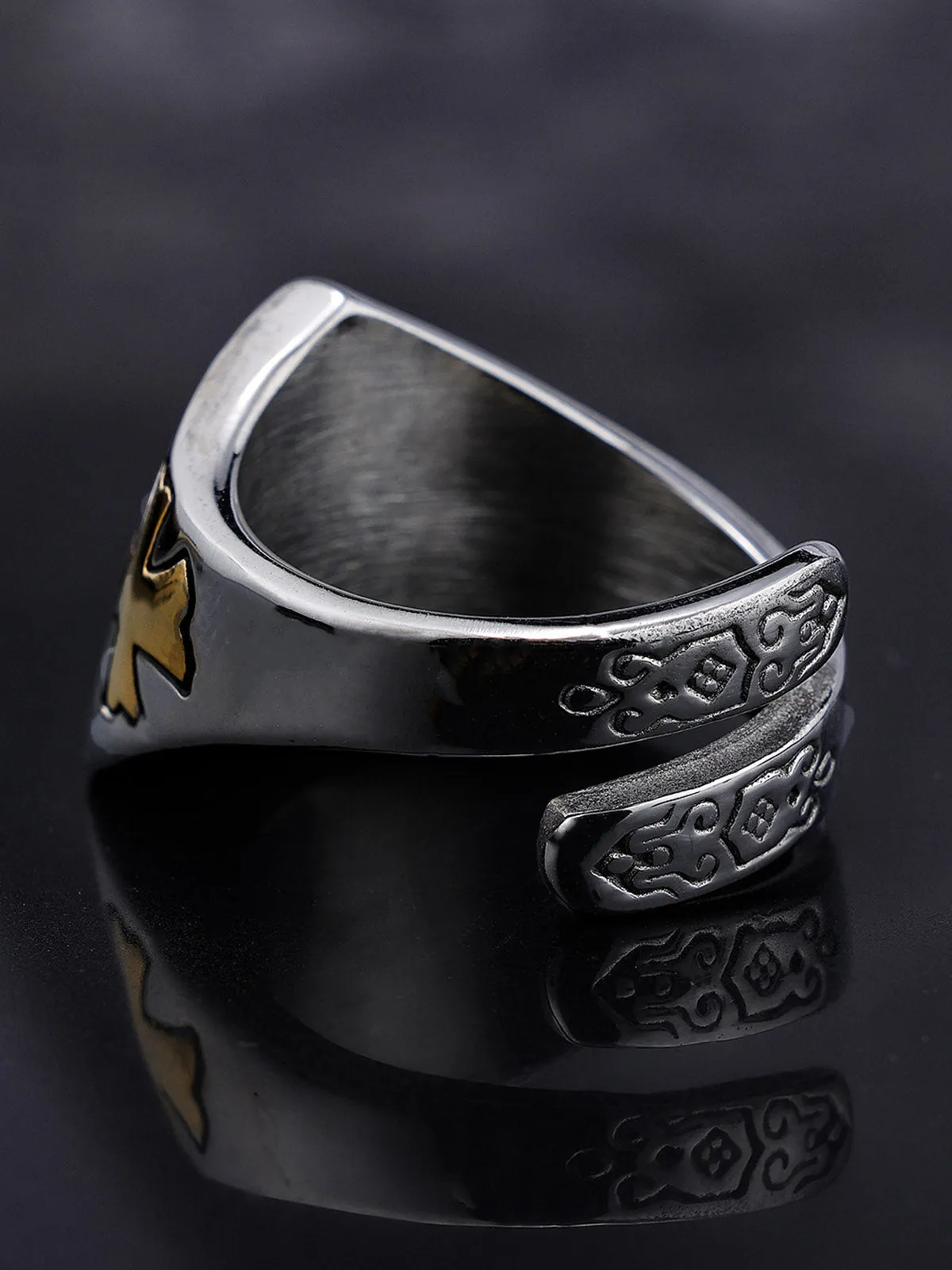Triangle Eye Steel Ring sold by Thesupermade product image thumbnail 3
