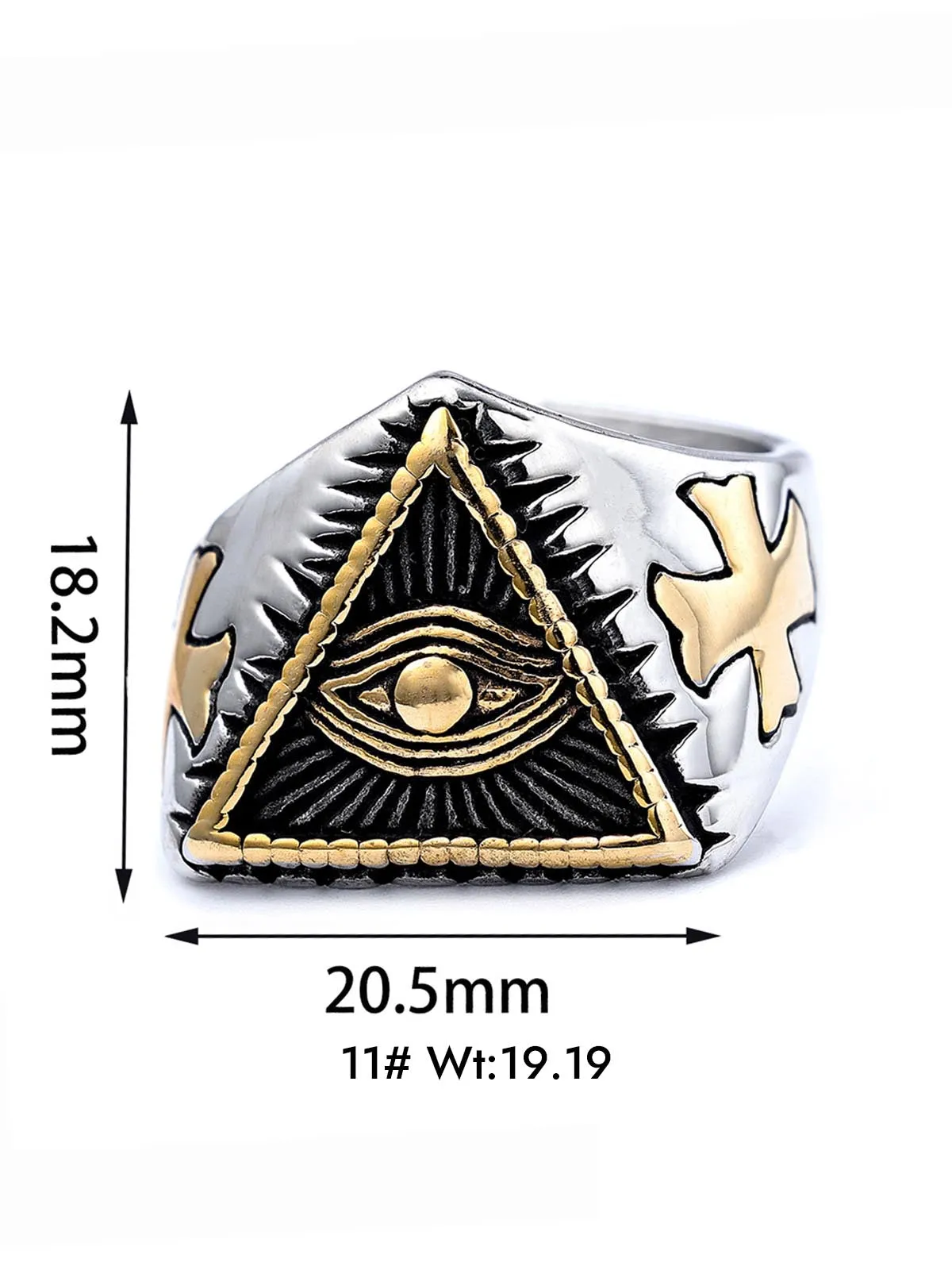 Triangle Eye Steel Ring sold by Thesupermade product image thumbnail 4