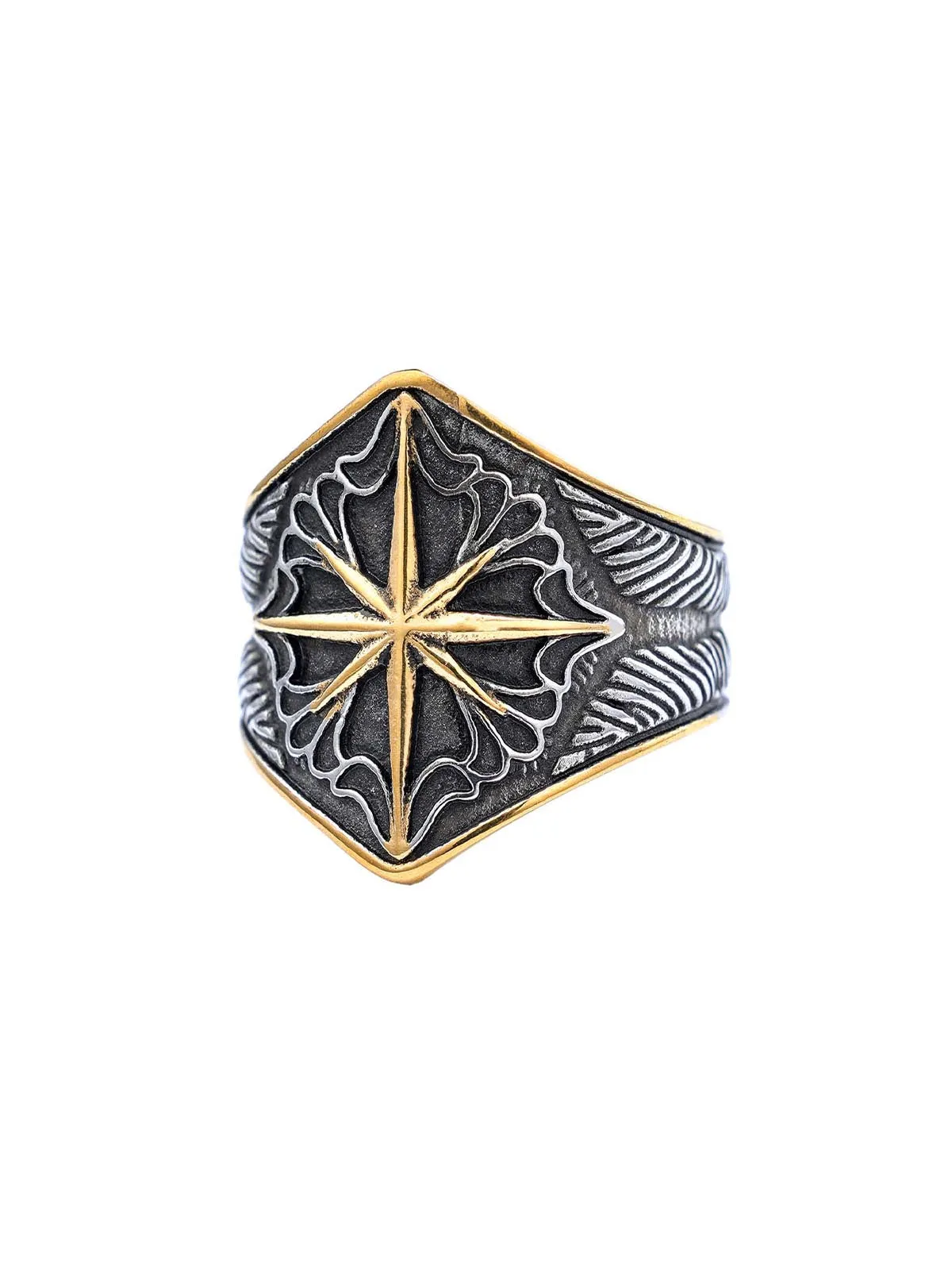Star Engrave Steel Ring sold by Thesupermade product image thumbnail 2