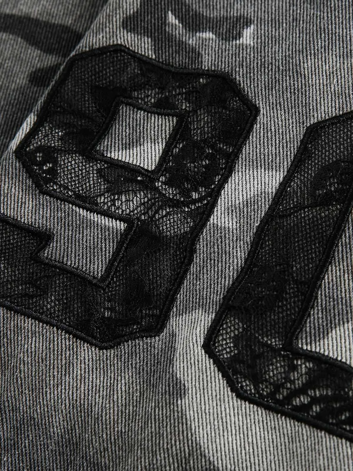 Camouflage Ripped Lace Denim Shirt sold by Thesupermade product image thumbnail 5