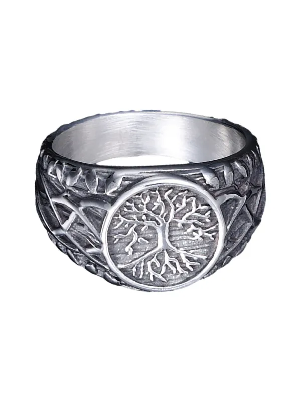 Tree Of Life Vine Stainless Steel Ring sold by Thesupermade
