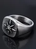 Vinatege Nordic Navigator Compass Cross Ring sold by Thesupermade