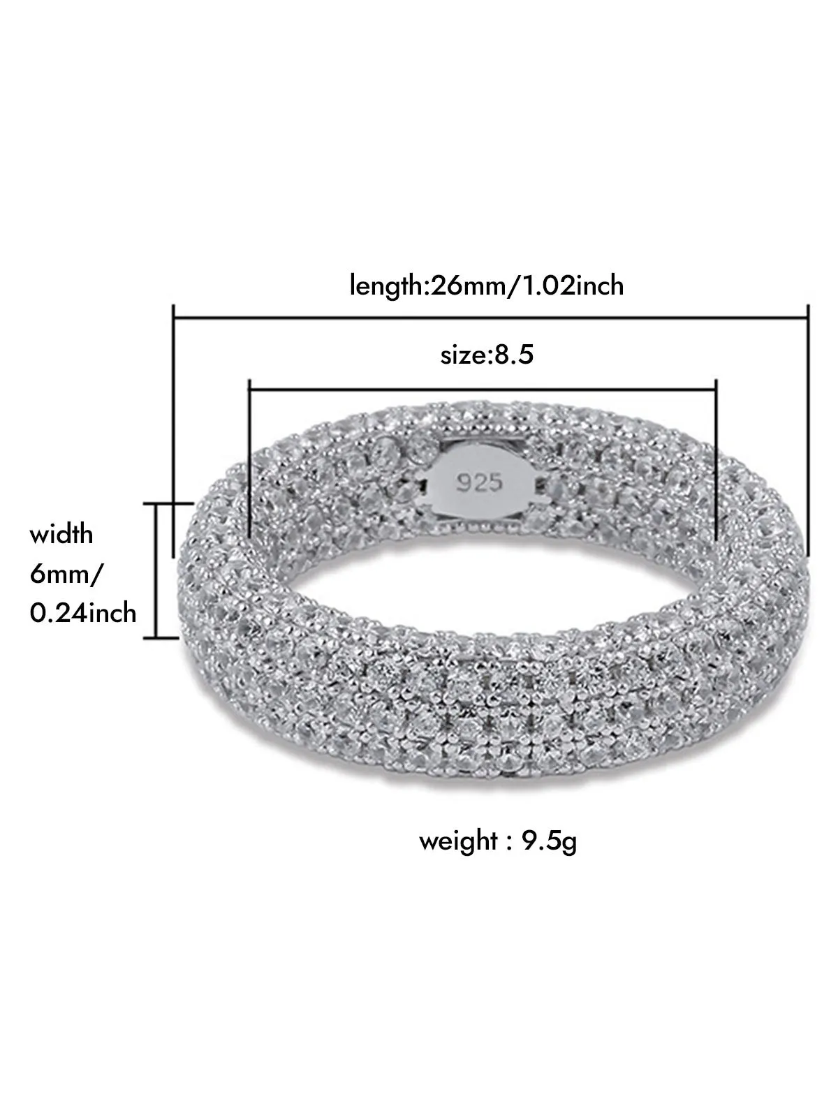925 Sterling Silver Zircon Ring sold by Thesupermade product image thumbnail 2
