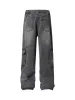Washed Distressed Multi-Pocket Cargo Jeans sold by Thesupermade