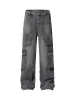 Washed Distressed Multi-Pocket Cargo Jeans sold by Thesupermade